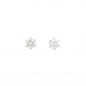PT900 Solitaire Diamond Earrings 0.27CT