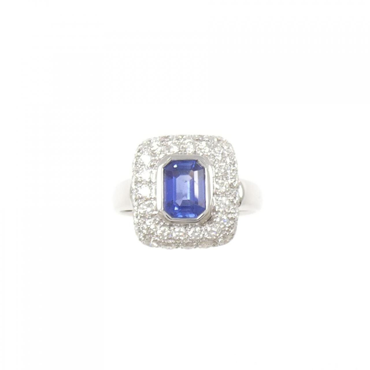 K18WG サファイヤ リング 0.91CT