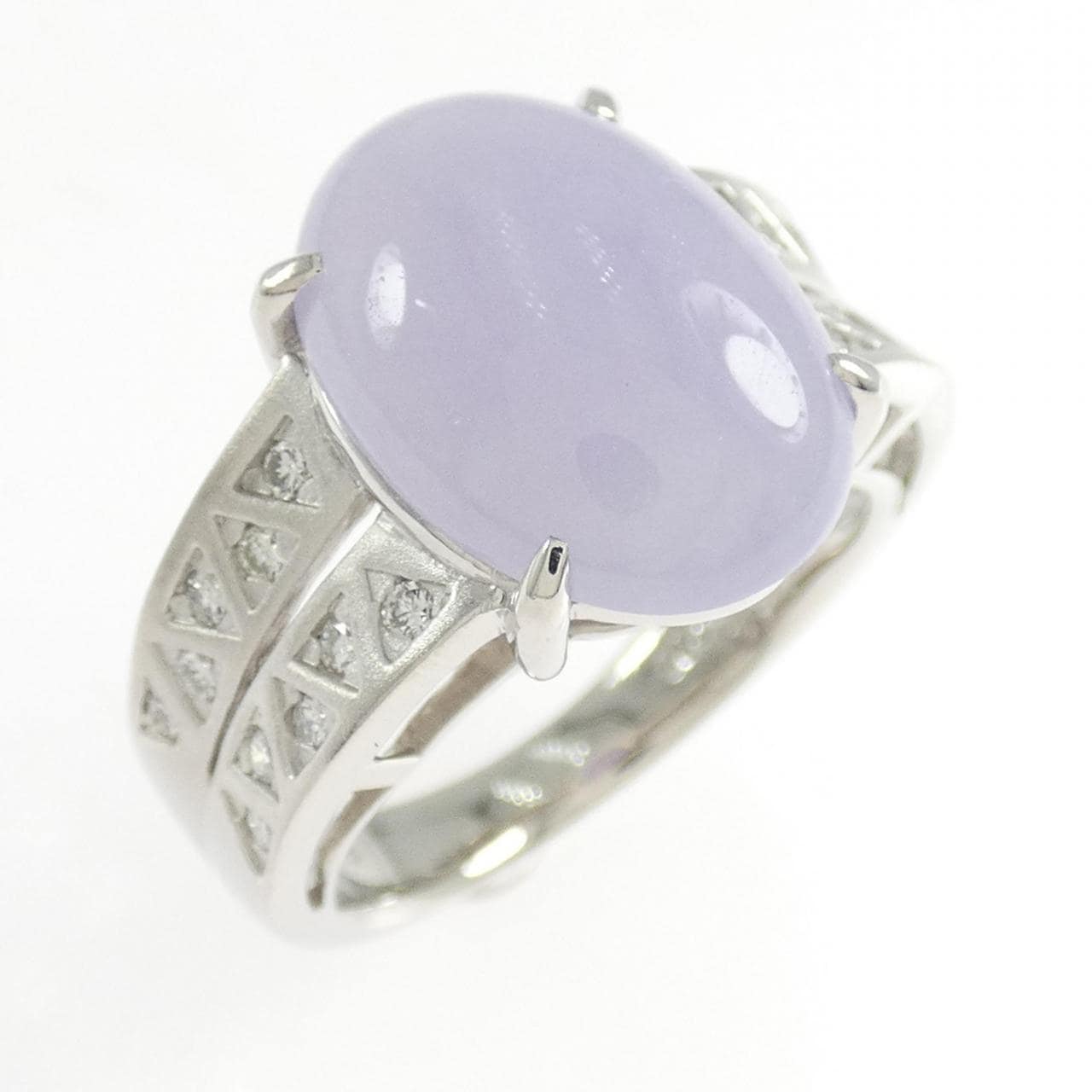 PT900 ラベンダーヒスイ リング 5.534CT