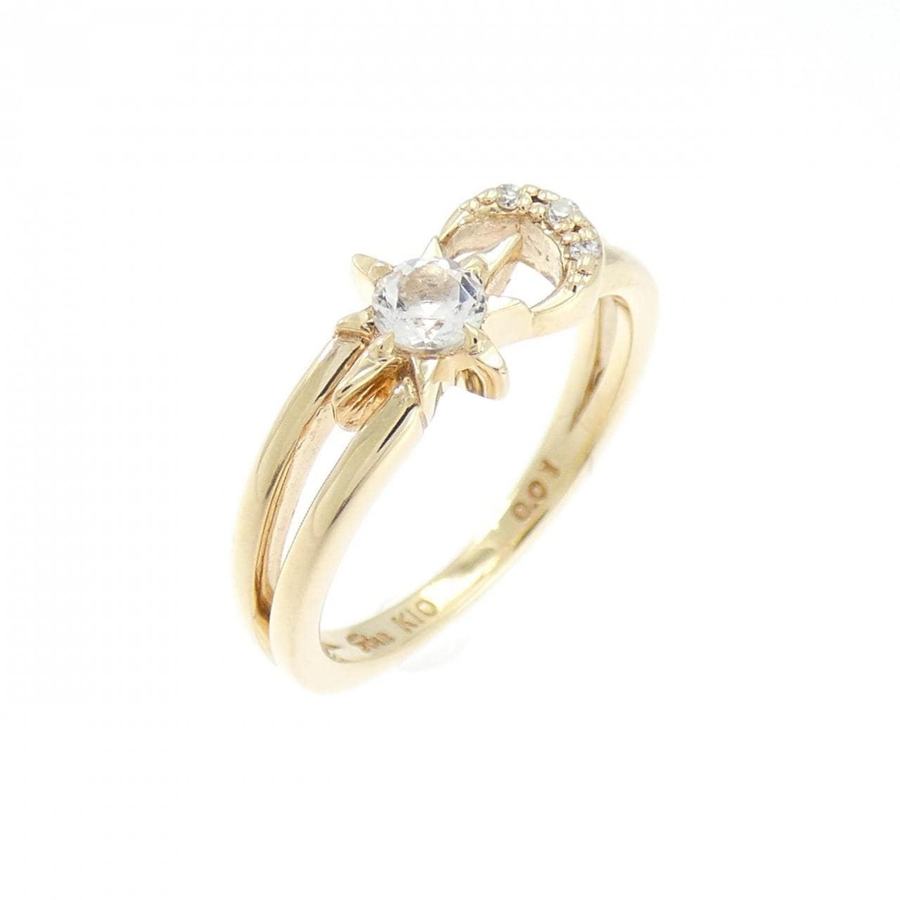 スタージュエリー ホワイトトパーズ ピンキーリング