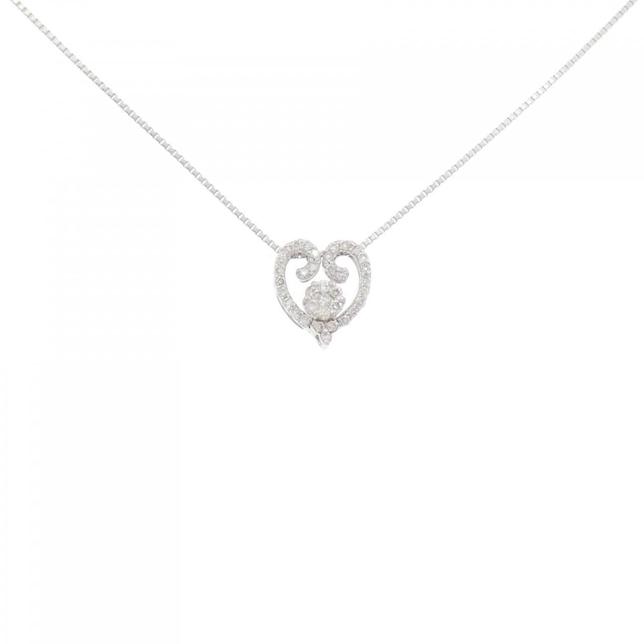 K18WG ダイヤモンド ネックレス 0.30CT