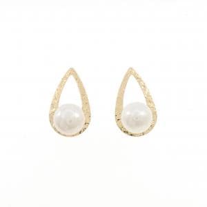 【新品】K18YG 淡水パール ピアス