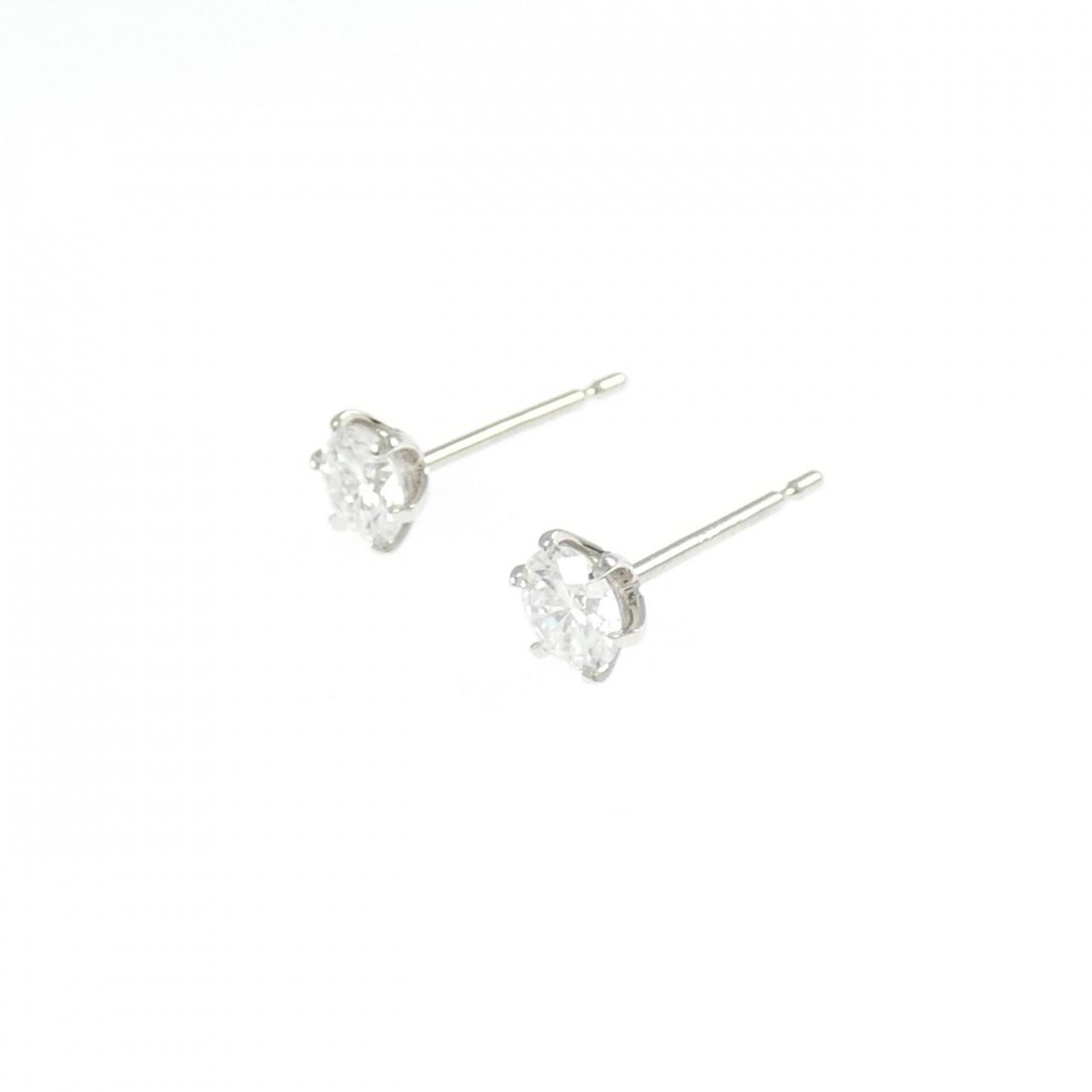 【リメイク】PT900/ST ダイヤモンド ピアス 0.315CT 0.318CT D VS1-2 VG