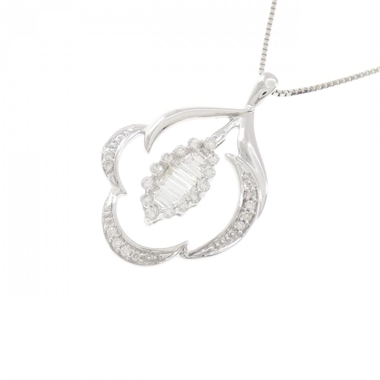 K18WG ダイヤモンド ネックレス 0.50CT
