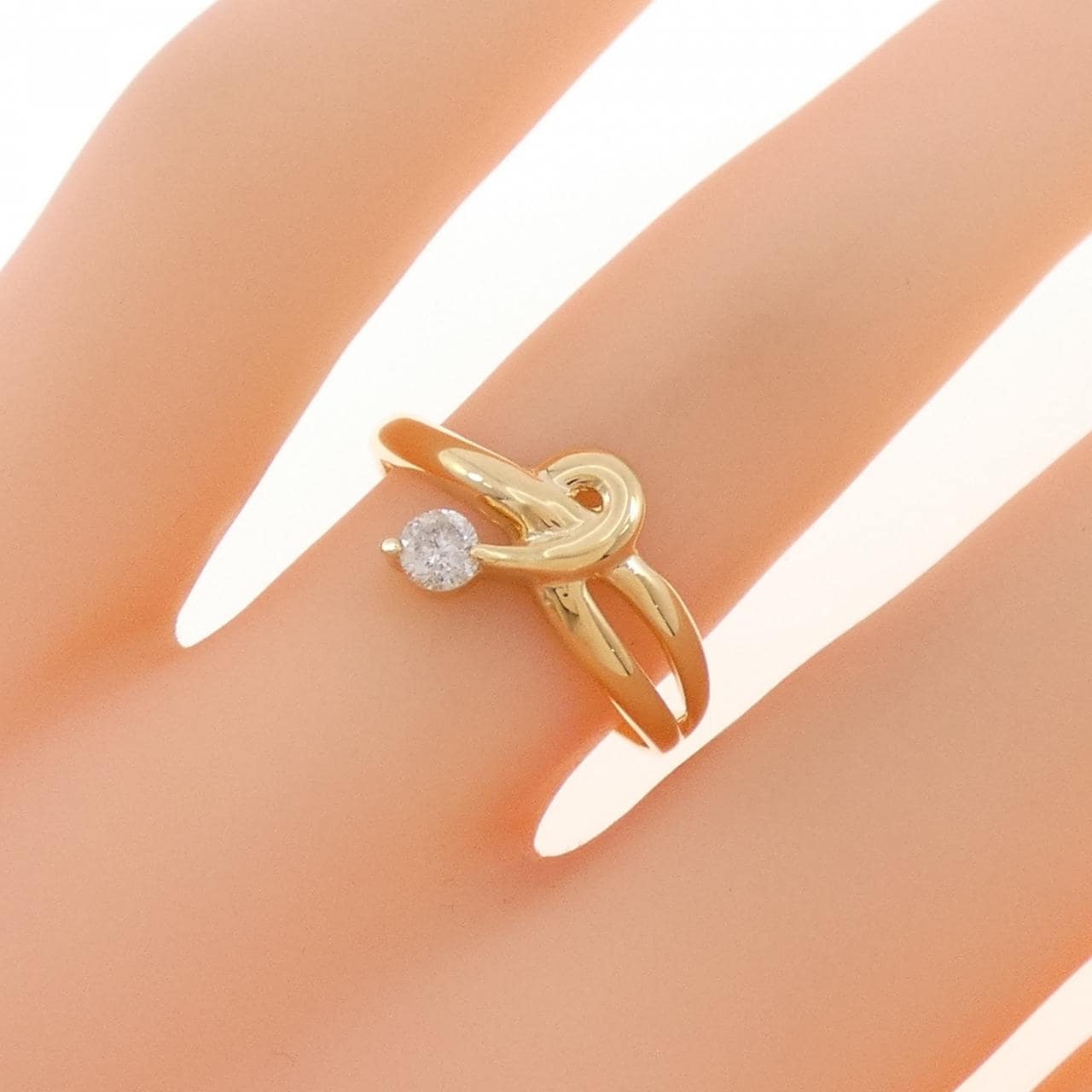 K18YG ダイヤモンド リング 0.13CT