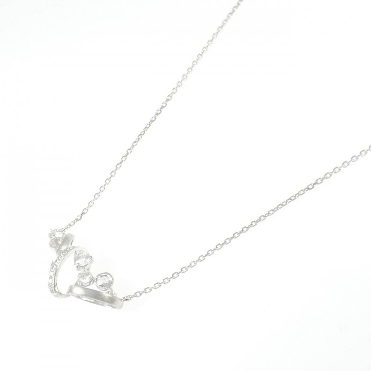 K18WG ダイヤモンド ネックレス 0.97CT