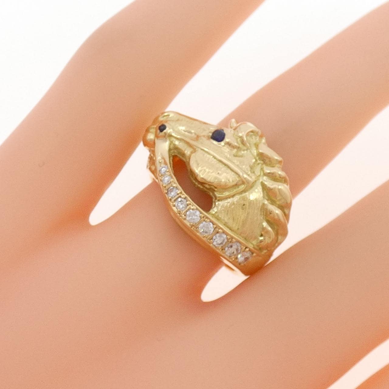 K18YG软管蓝宝石戒指