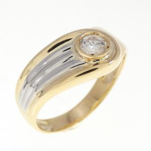 K18YG/PT ダイヤモンド リング 0.15CT