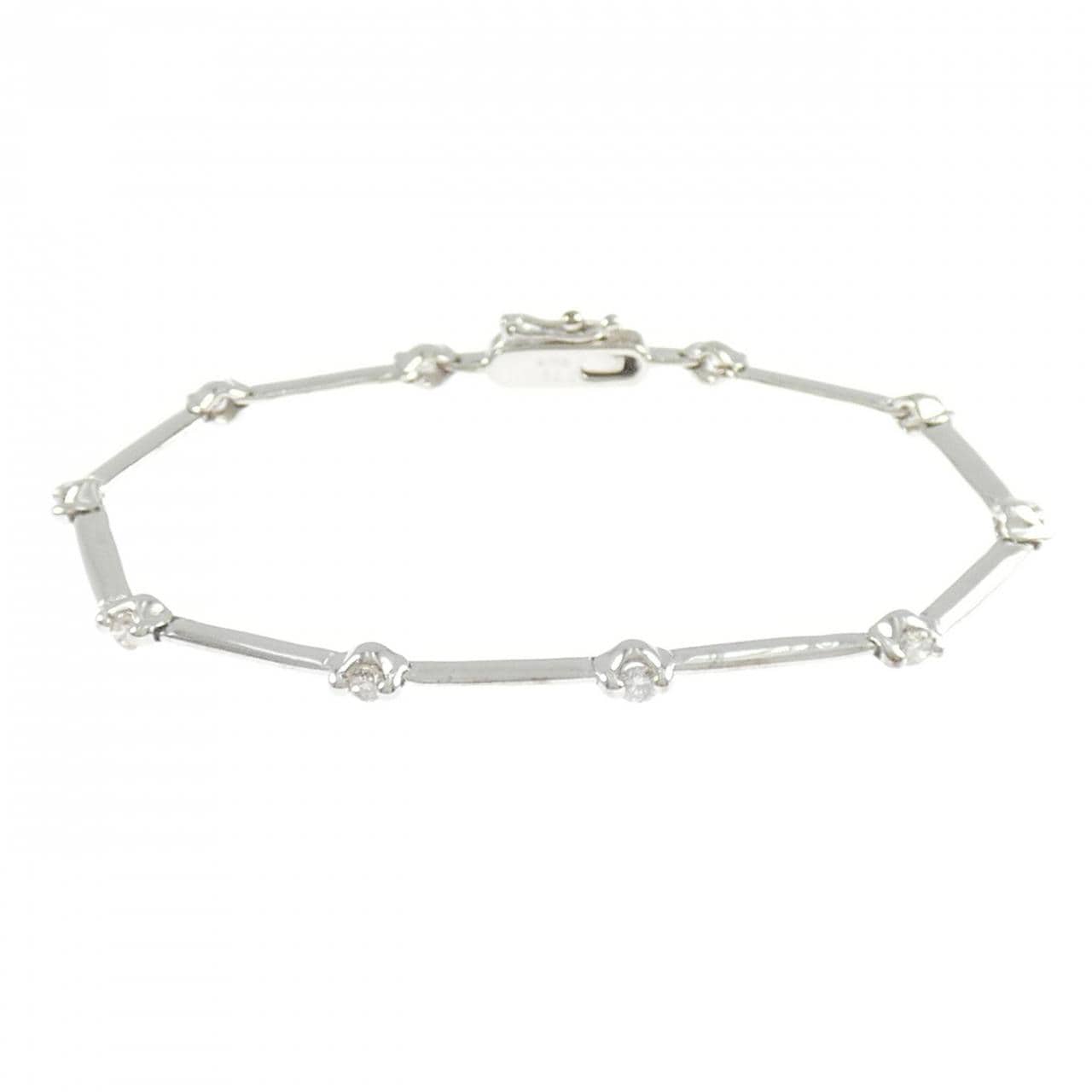 K18WG ダイヤモンド ブレスレット 0.72CT