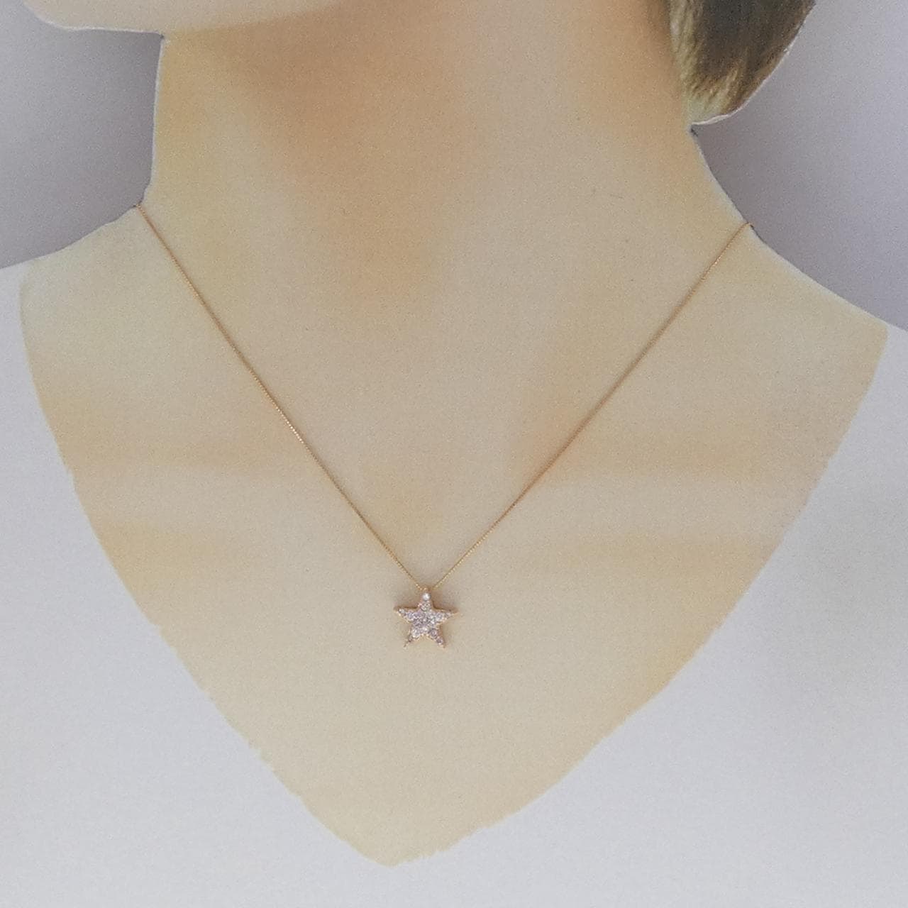 K18PG スター ピンクダイヤモンド ネックレス 0.32CT