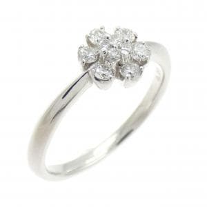 PT900 フラワー ダイヤモンド リング 0.20CT