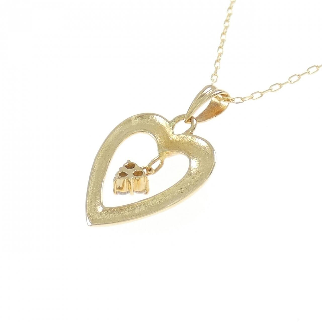 K18YG heart Diamond necklace 0.10CT