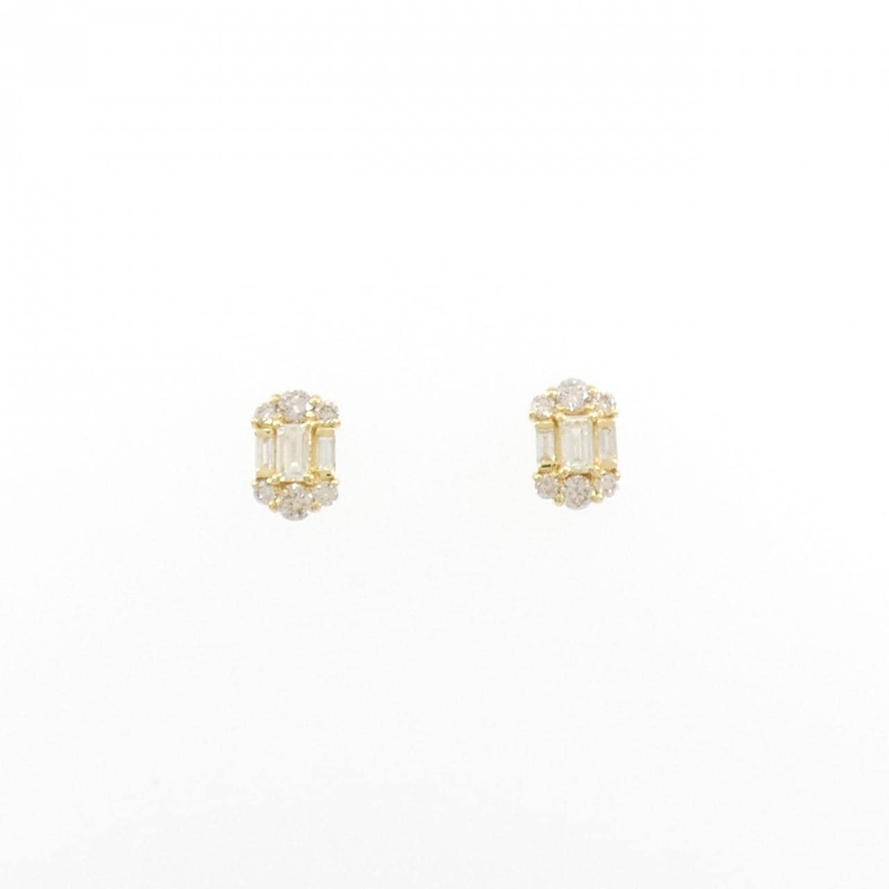 [BRAND NEW] K18YG Diamond earrings 0.40CT