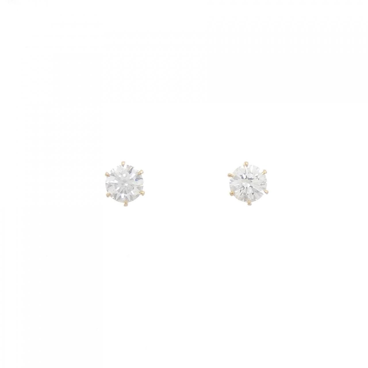 【リメイク】K18YG/ST ダイヤモンド ピアス 0.311CT 0.327CT G SI2 EXT