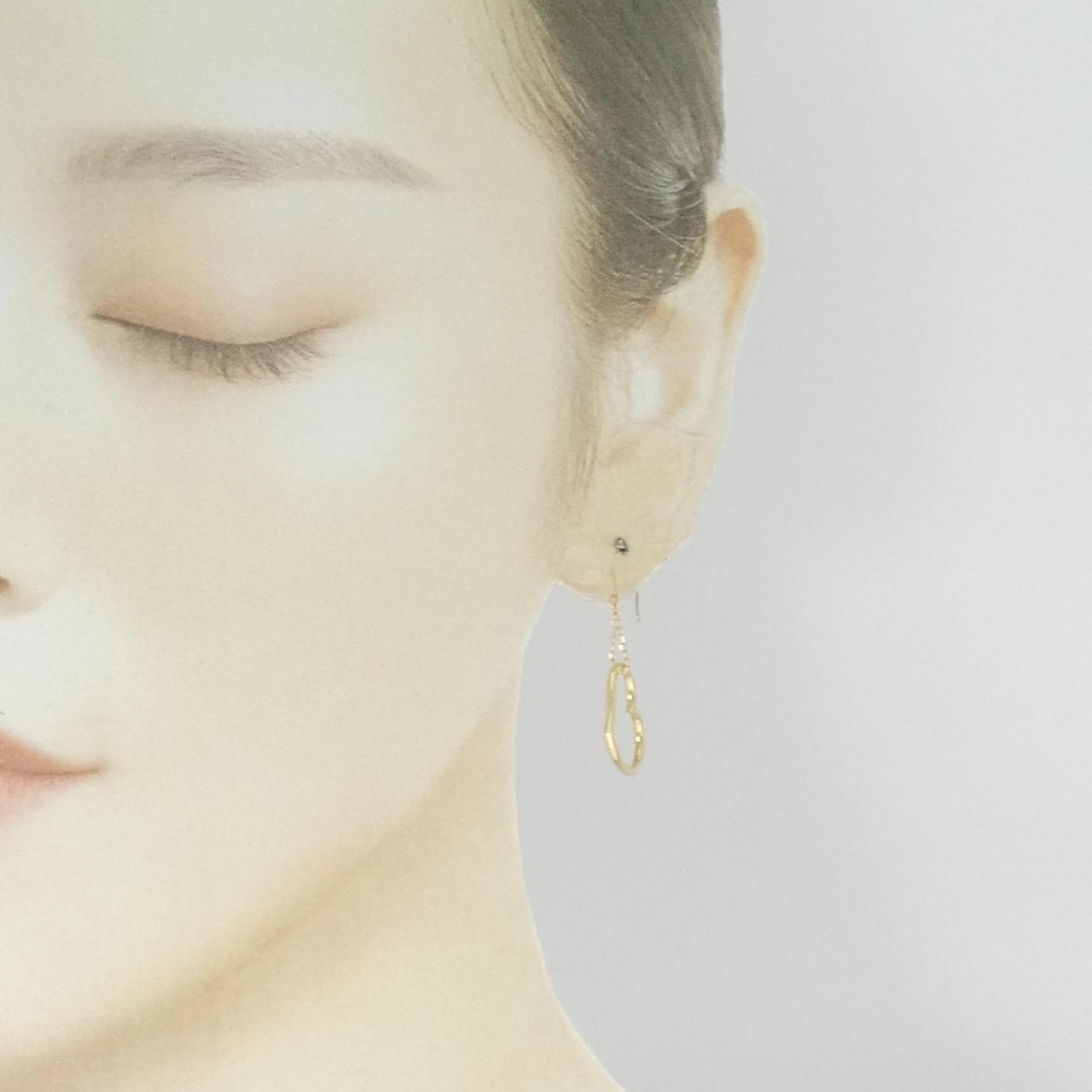 [BRAND NEW] K18YG heart earrings