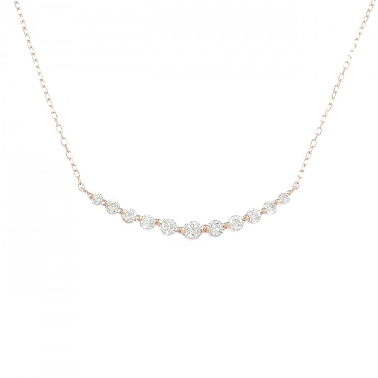 K18PG ダイヤモンド ネックレス 0.50CT