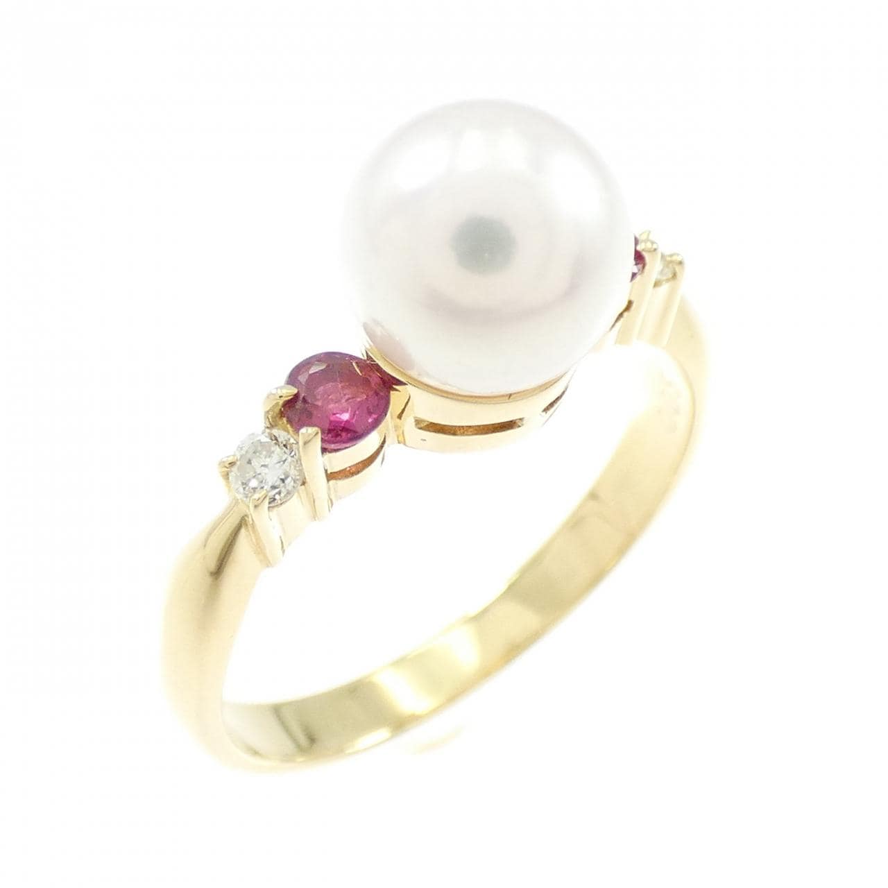 K18YG アコヤパール リング 6.9mm