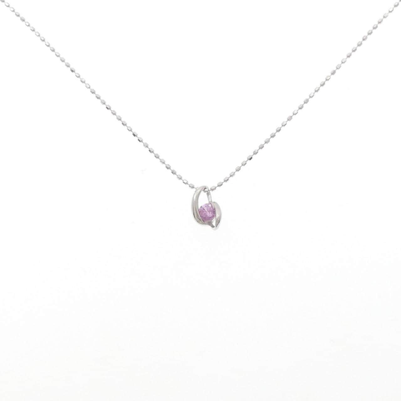 K18WG サファイヤ ネックレス 0.16CT