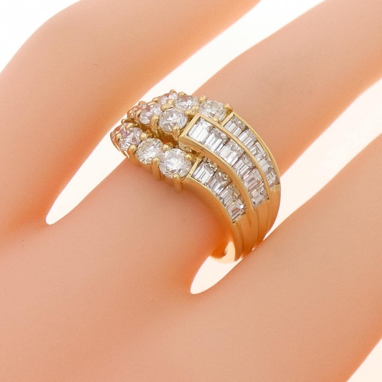 K18YG ダイヤモンド リング 1.80CT