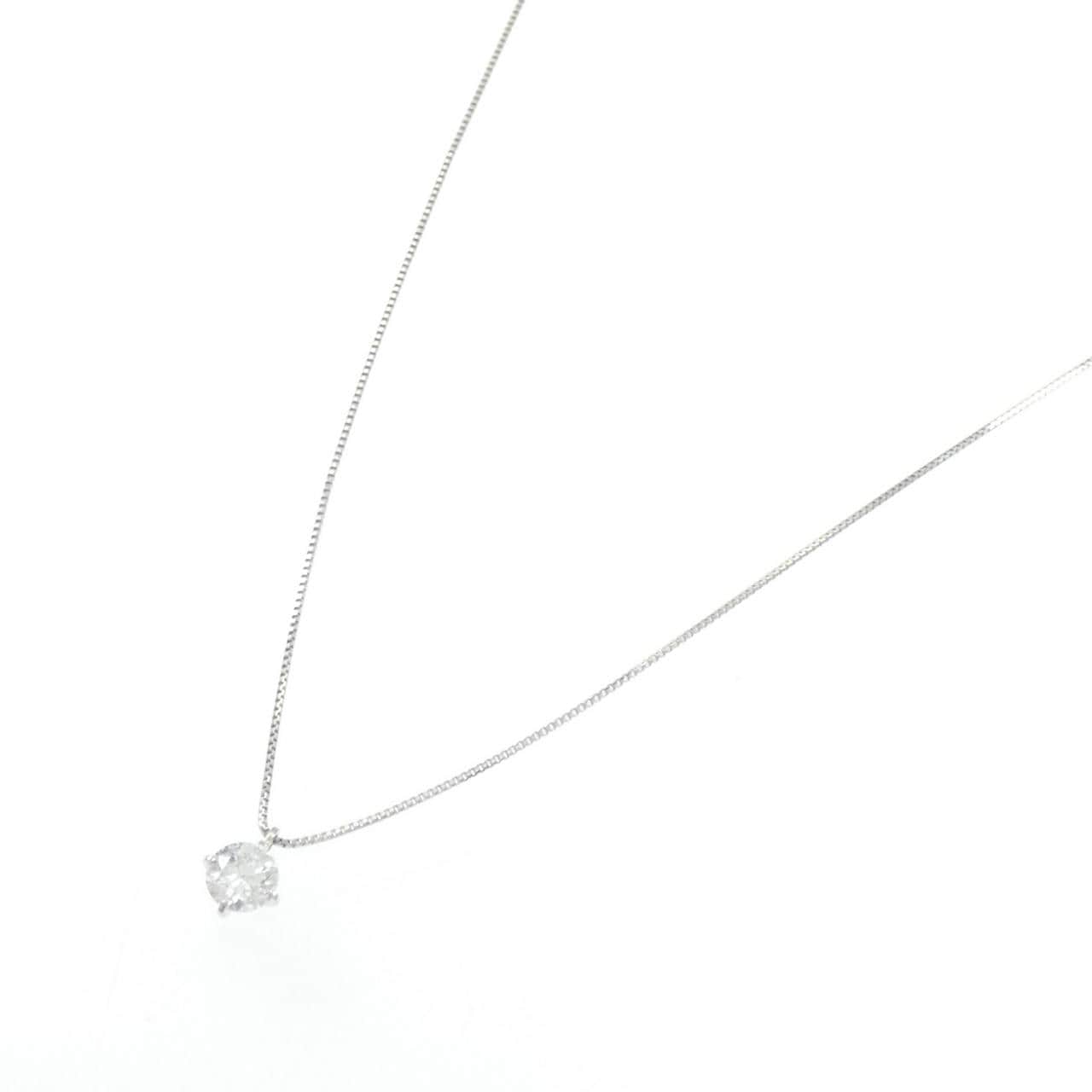 PT900/PT850 ソリティア ダイヤモンド ネックレス 0.324CT