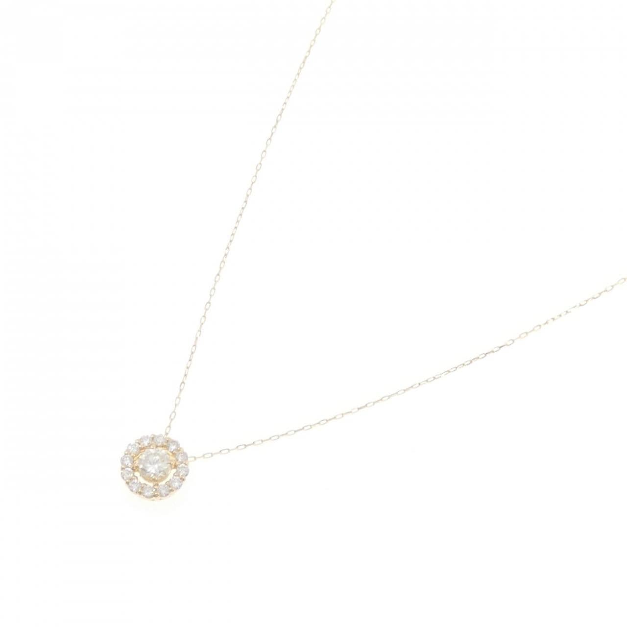 【リメイク】K18YG ダイヤモンド ネックレス 0.37CT