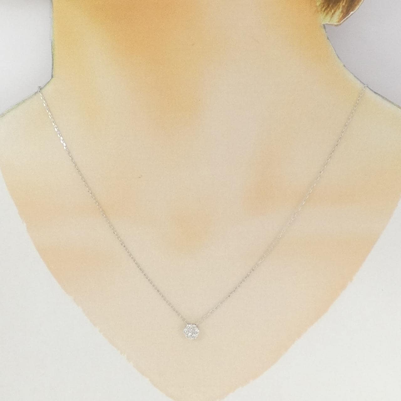 K18WG ダイヤモンド ネックレス 0.20CT