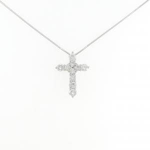PT/PT850 クロス ダイヤモンド ネックレス 1.02CT