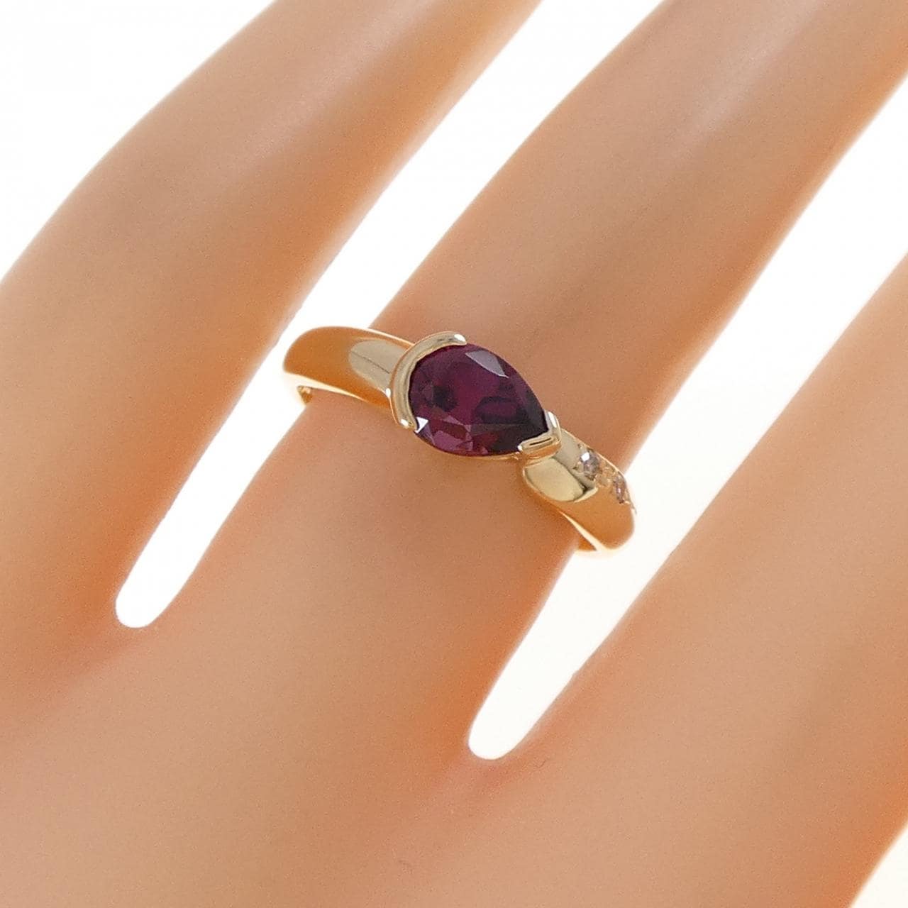 K18YG ガーネット リング