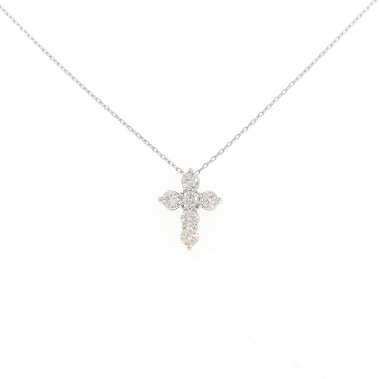 PT900/PT850 クロス ダイヤモンド ネックレス 0.30CT