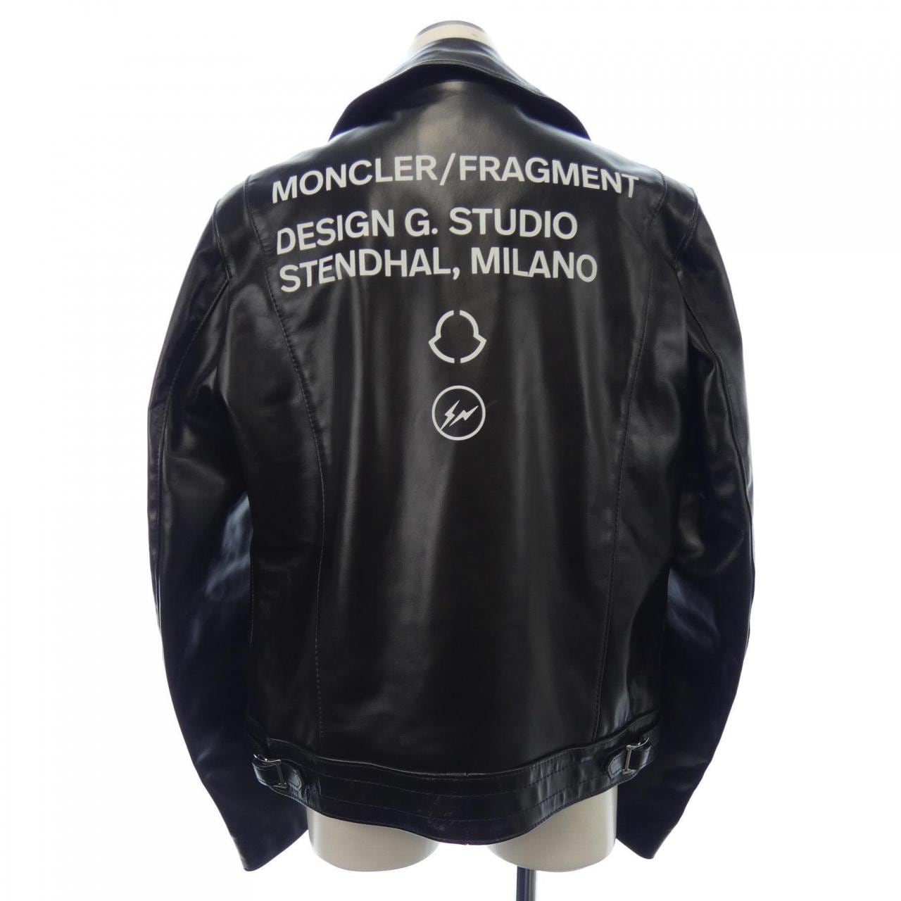 モンクレール ジーニアス MONCLER GENIUS LEWIS LEATHERS FRAGMENT DWAYNE CYCLONE レザーライダースジャケット