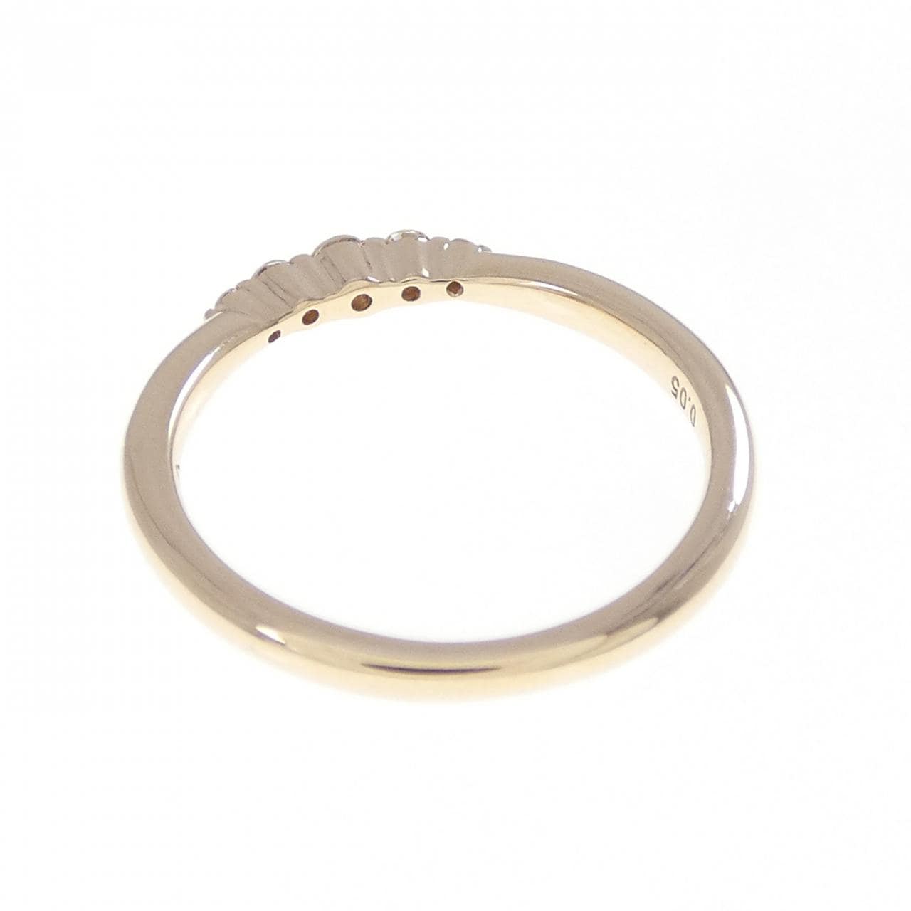 K10PG ダイヤモンド ピンキーリング 0.05CT