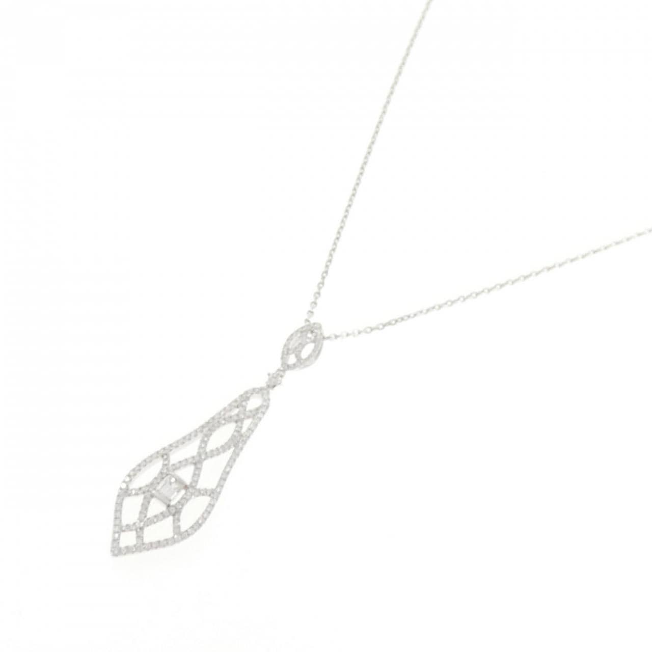 K18WG ダイヤモンド ネックレス 0.22CT