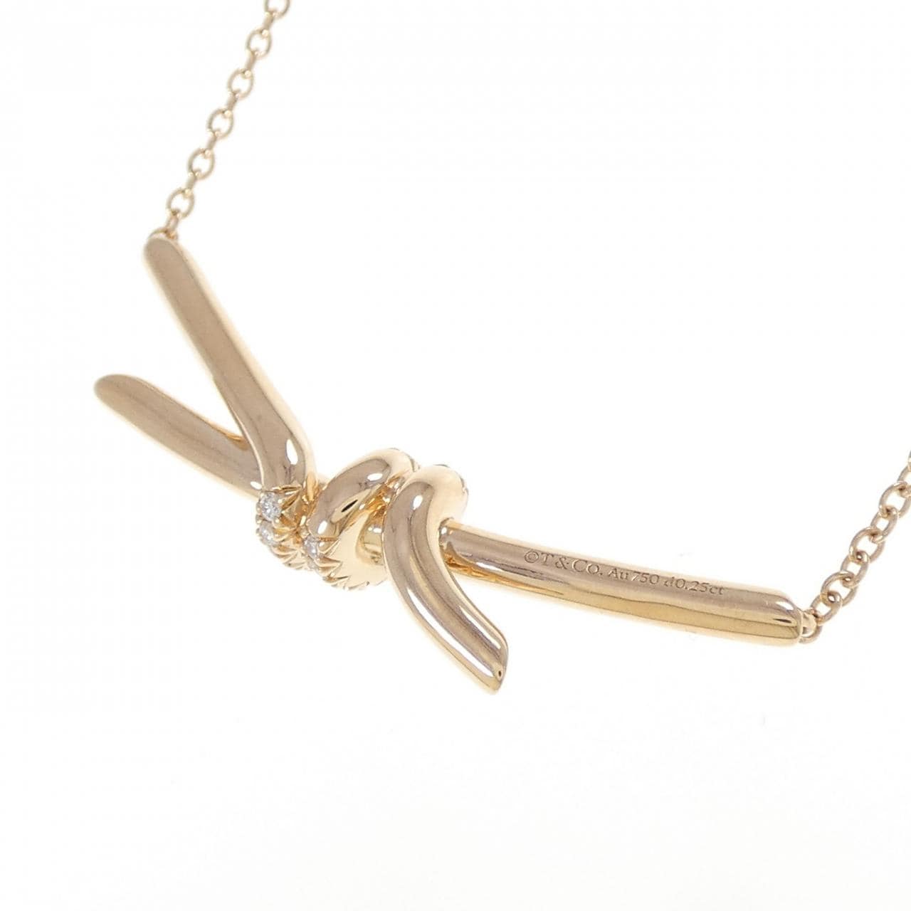 ティファニー ノット ネックレス 0.25CT