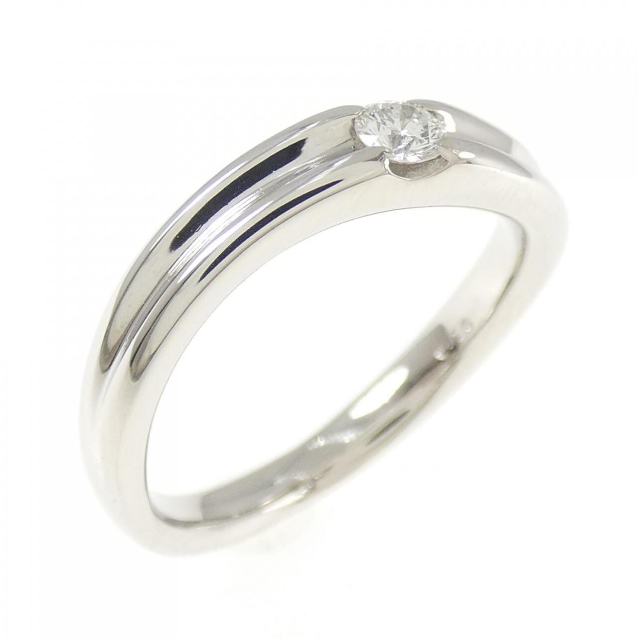 PT950 solitaire Diamond ring 0.10CT