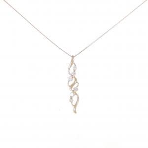 K14PG/K10PG ダイヤモンド ネックレス 0.20CT