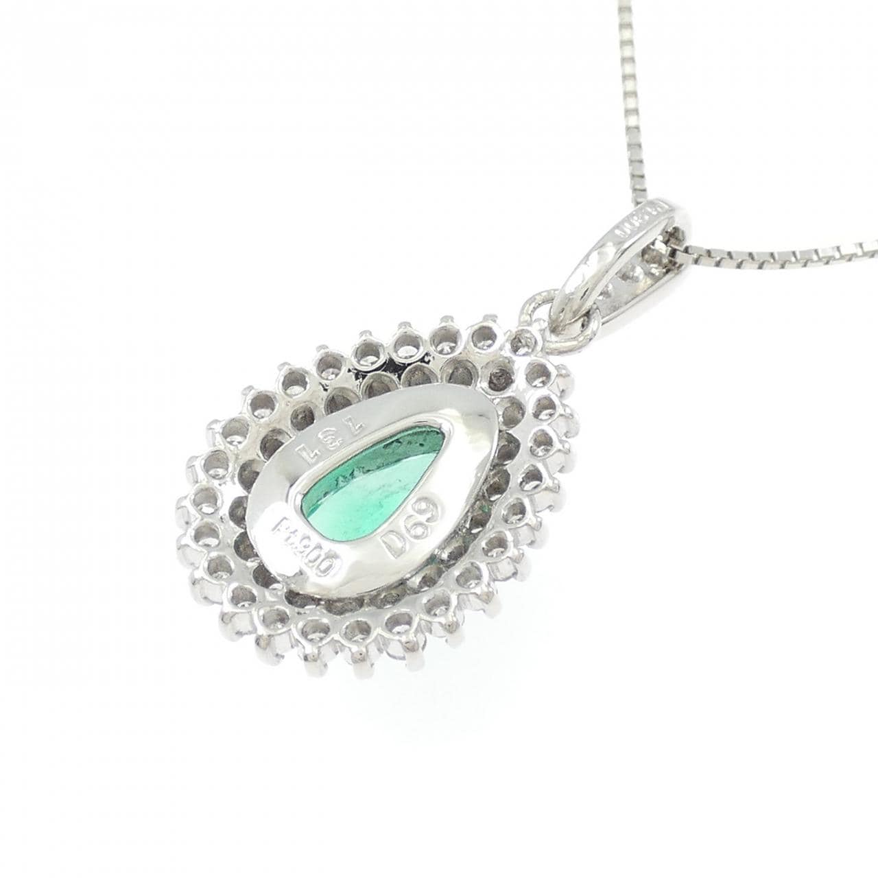 PT900/PT850 エメラルド ネックレス 1.31CT