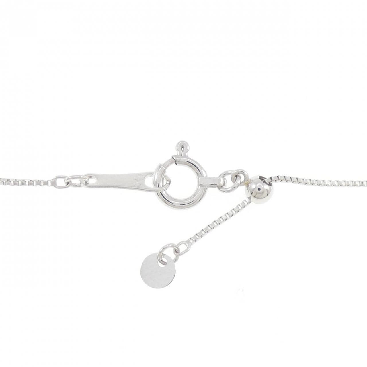 K18WG フラワー トルマリン ネックレス 0.02CT