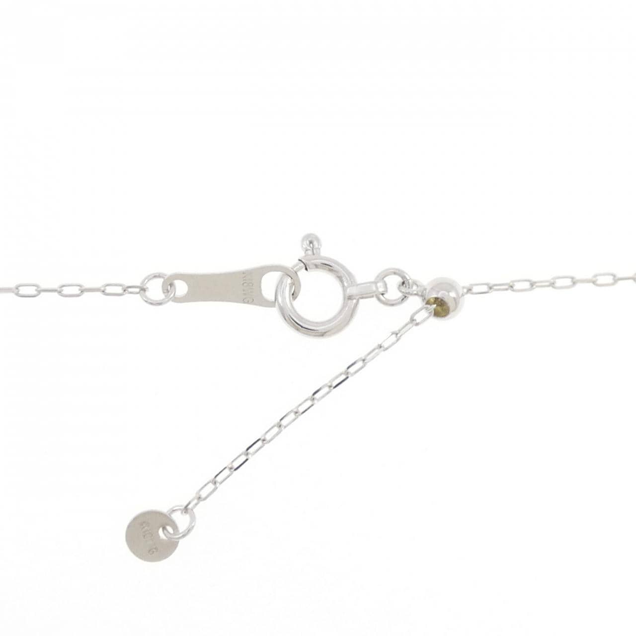K18WG ホースシュー ダイヤモンド ネックレス 0.11CT