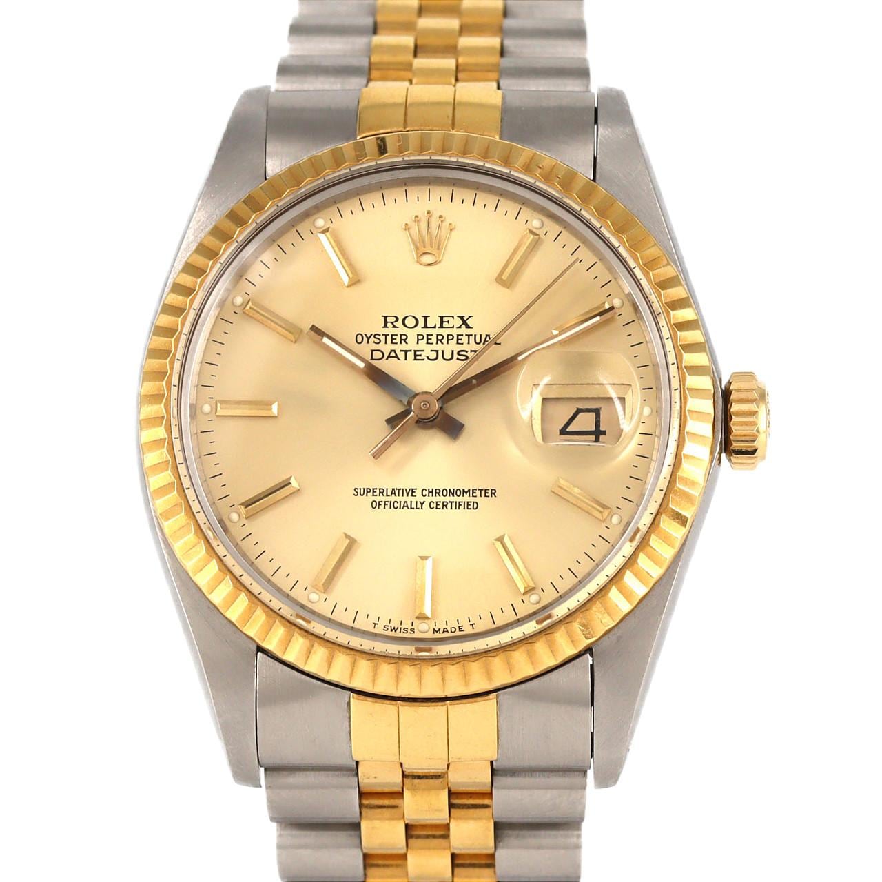 【ノーメンテナンス還元価格】ロレックス デイトジャスト 16013 SSxYG 自動巻 9番台