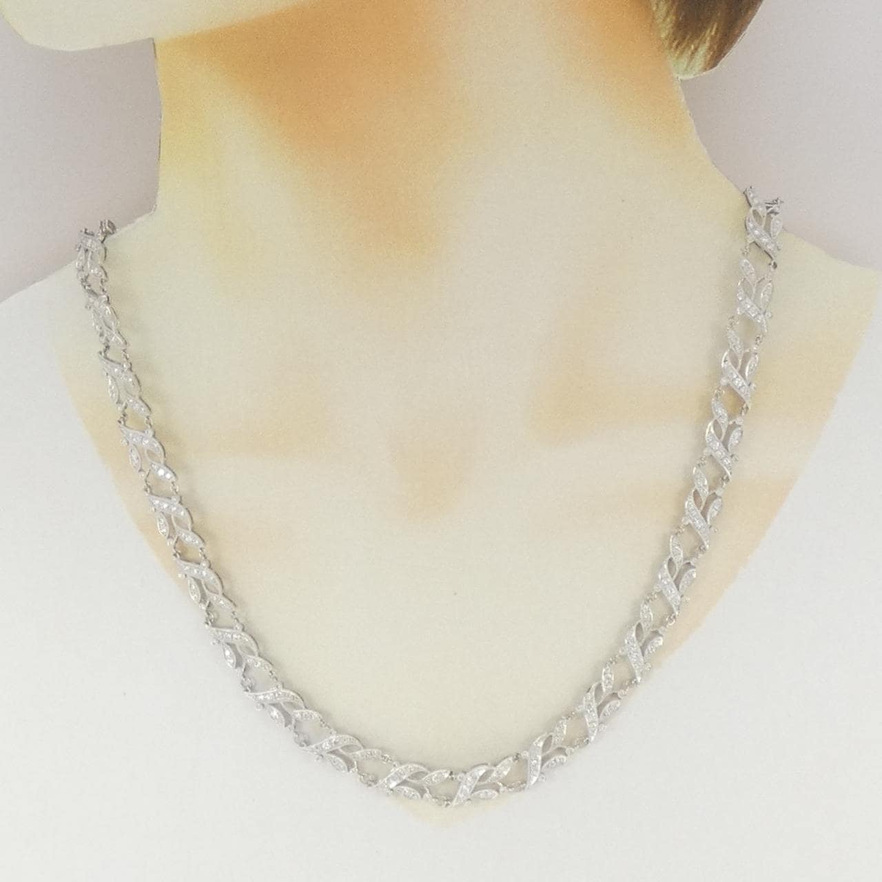 PT850/PT950 ダイヤモンド ネックレス 3.28CT