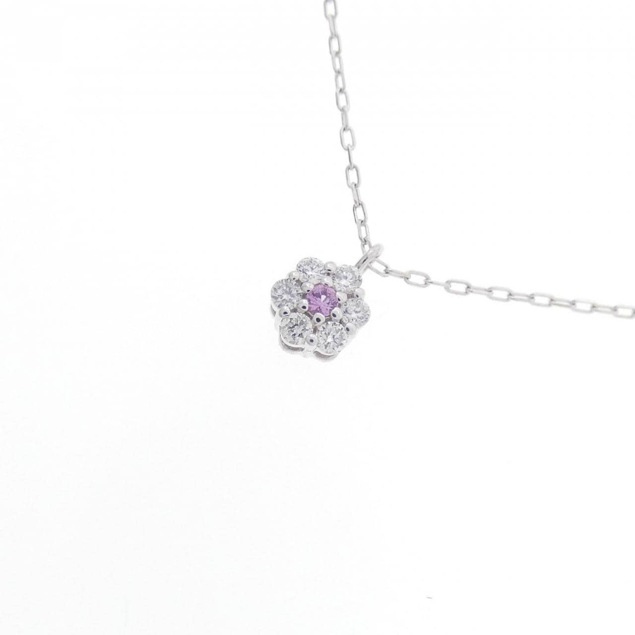 PT Sapphire Necklace 0.02CT