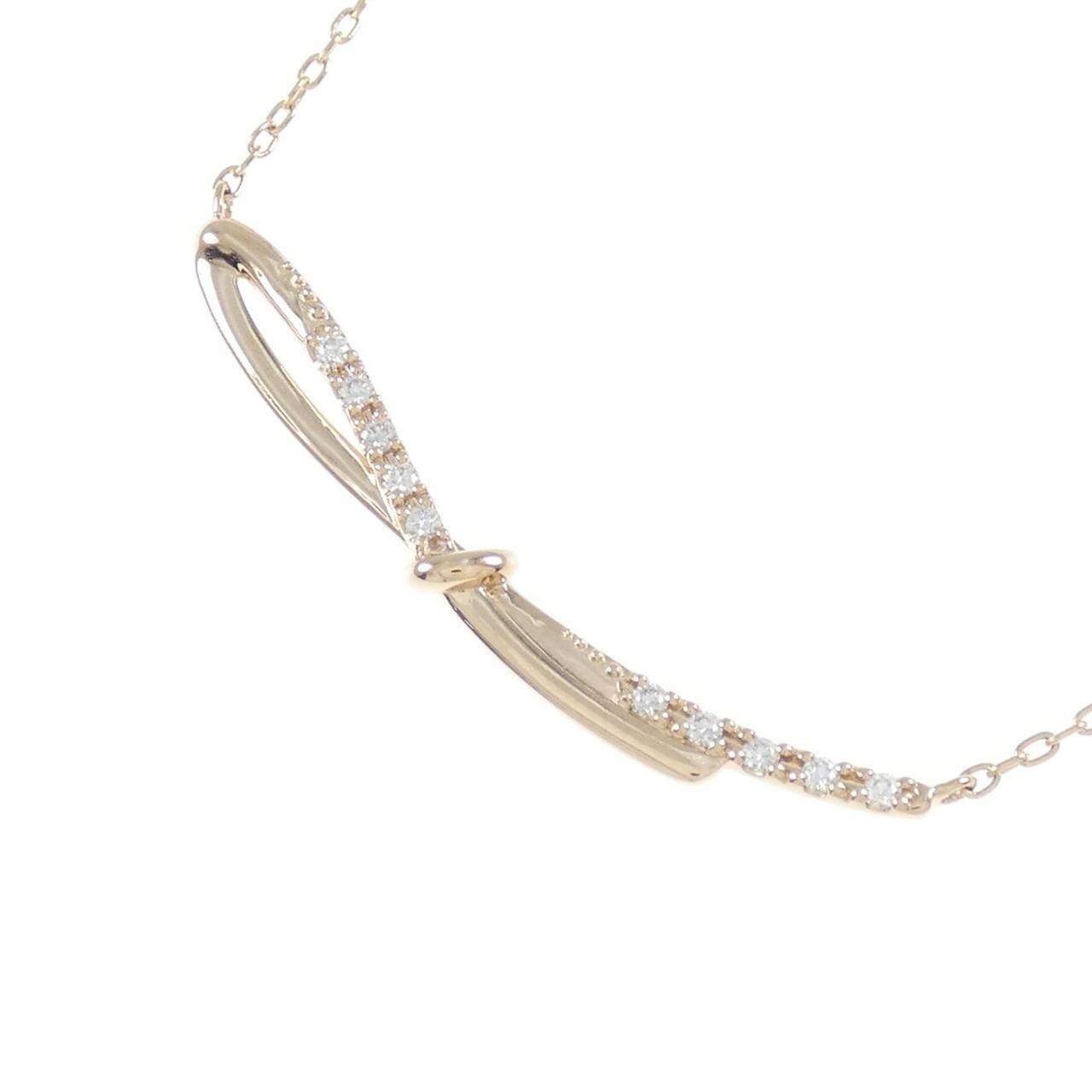 K18PG ダイヤモンド ネックレス 0.10CT