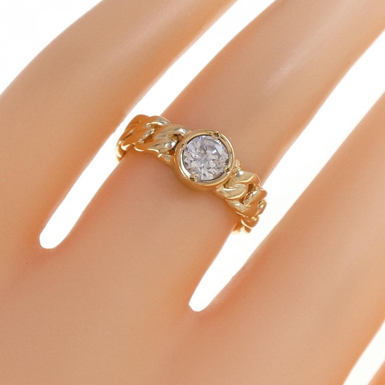 K18YG ダイヤモンド リング 0.42CT