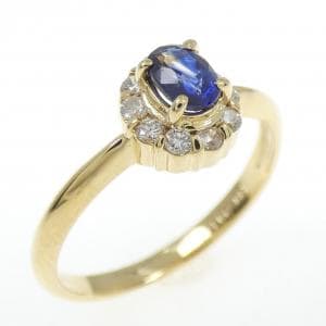 K18YG サファイヤ リング 0.40CT