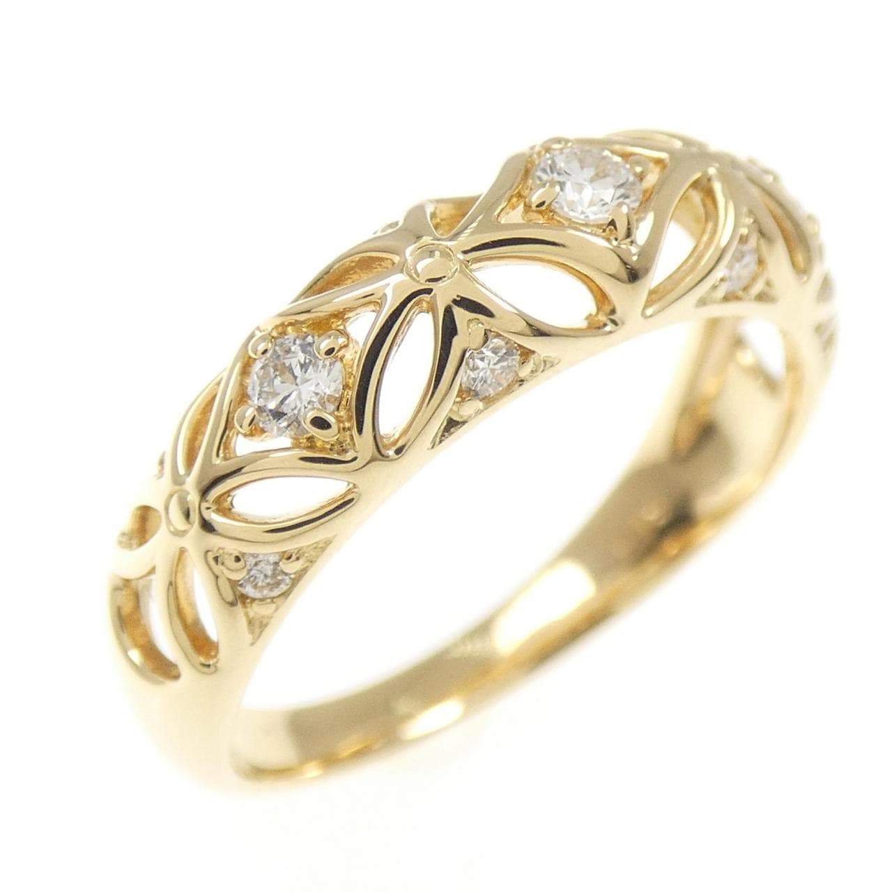 K18YG ダイヤモンド リング 0.19CT