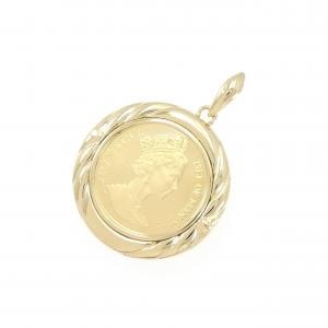 K18YG(枠) コイン ペンダント