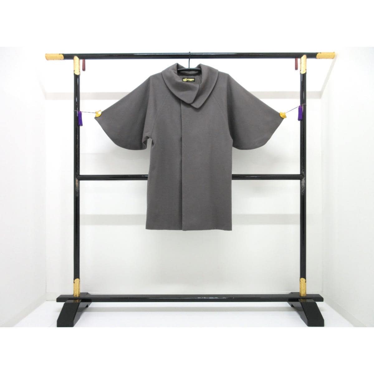 【新品】お洒落コート　カシミヤ混　ロール衿