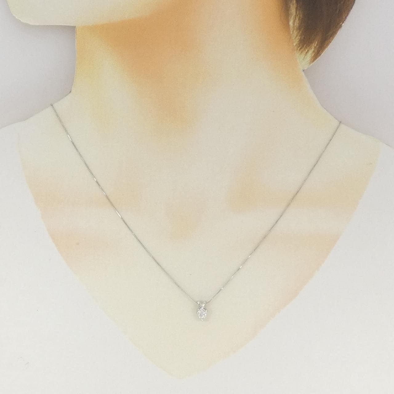 PT900/PT850 ダイヤモンド ネックレス 0.186CT