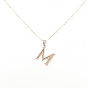 K10PG イニシャルM ダイヤモンド ネックレス 0.03CT