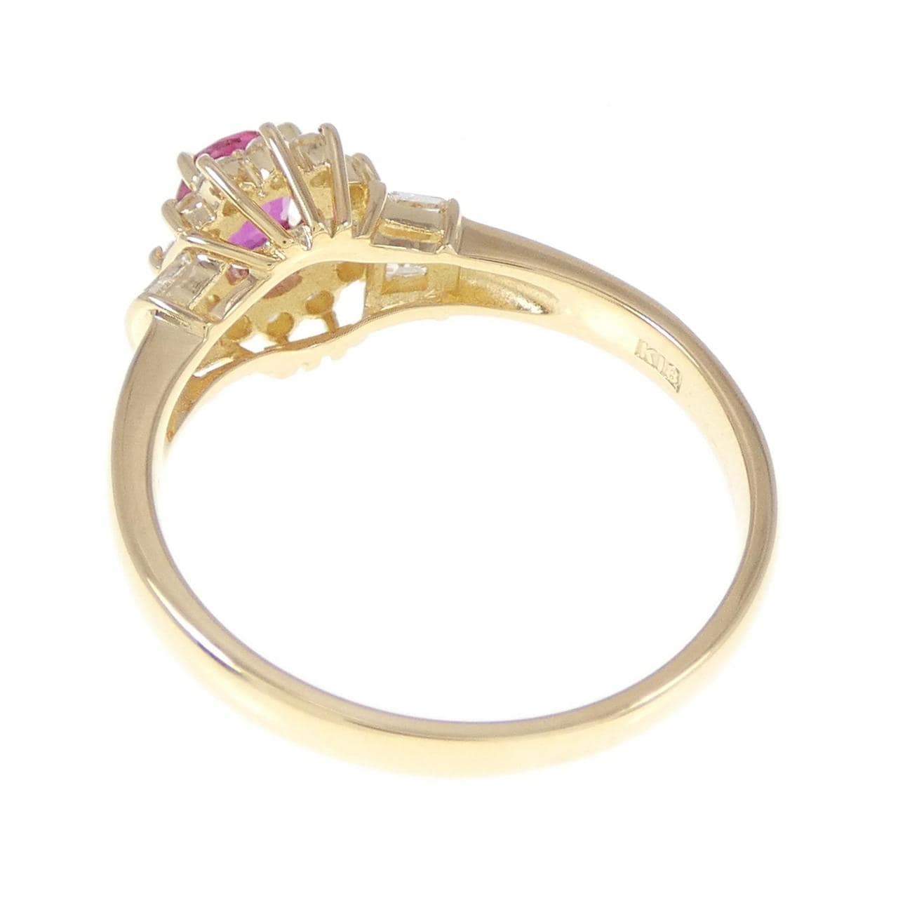 K18YG ruby ring 0.43CT